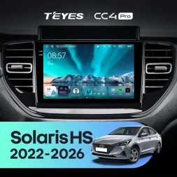 Штатная магнитола Teyes CC4 Pro 8/128 Solaris HS (2022-2026)