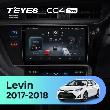 Штатная магнитола Teyes CC4 Pro 8/128 Toyota Levin 1 E180 Рестайлинг (2017-2018) Тип-A