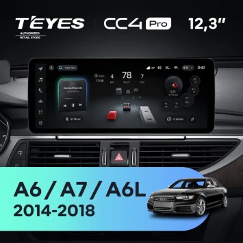 Штатная магнитола Teyes CC4 Pro 12.3" 12/256 Audi A6 C7 4 A6L (MHI2 System) (2014-2018)