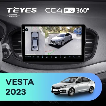 Штатная магнитола Teyes CC4 Pro 360 8/128 Lada Vesta (2023-2026) F2 Тип-B