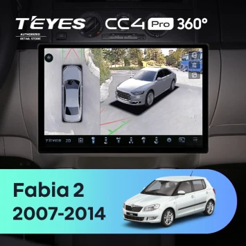 Штатная магнитола Teyes CC4 Pro 360 12/256 Skoda Fabia 2 (2007-2014) (13")