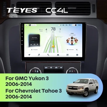 Штатная магнитола Teyes CC4L 6/64 с DTS Chevrolet Tahoe (2006-2014) (Черная)
