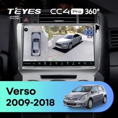 Штатная магнитола Teyes CC4 Pro 360 8/128 Toyota Verso R20 (2009-2018) F3