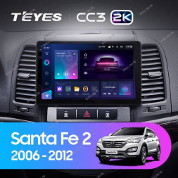Штатная магнитола Teyes CC3 2K 4/32 Hyundai Santa Fe 2 (2006-2012)
