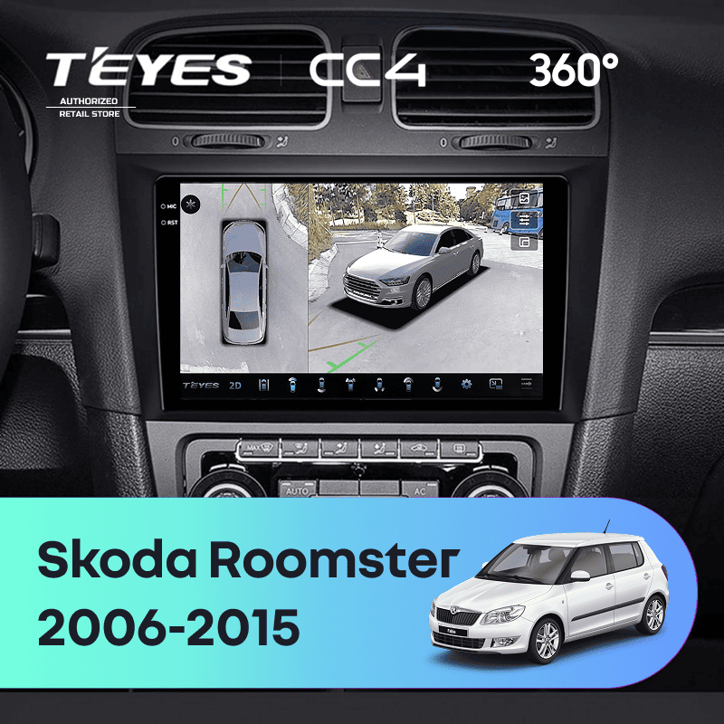 Штатная магнитола Teyes CC4 360 6/64 Skoda Roomster (2006-2015)