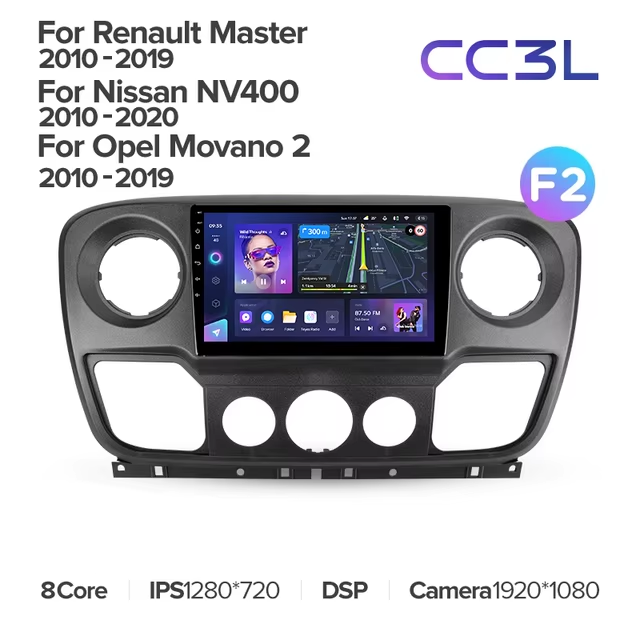 Штатная магнитола Teyes CC3L 4/64 Renault Master (2010-2019) F2