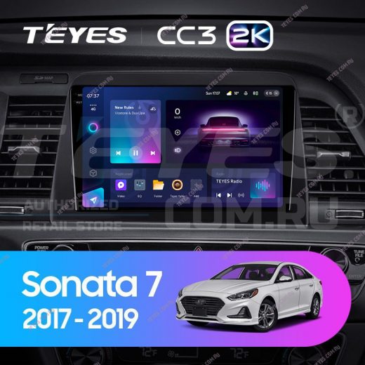 Штатная магнитола Teyes CC3 2K 6/128 Hyundai Sonata 7 LF (2017-2019) — 