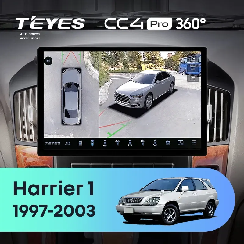 Штатная магнитола Teyes CC4 Pro 360 8/128 Toyota Harrier 1 (XU10) (1997-2003) F2 (13")