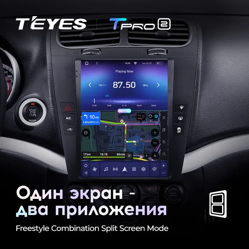 Штатная магнитола Tesla style Teyes TPRO 2 4/64 Dodge Journey JC (2011-2020)