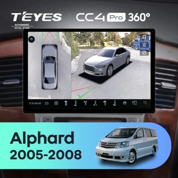 Штатная магнитола Teyes CC4 Pro 360 12/256 Toyota Alphard 1 H10 (2005-2008) F2 (13")
