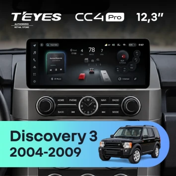Штатная магнитола Teyes CC4 Pro 12.3" 12/256 Land Rover Discovery 3 (2004-2009)