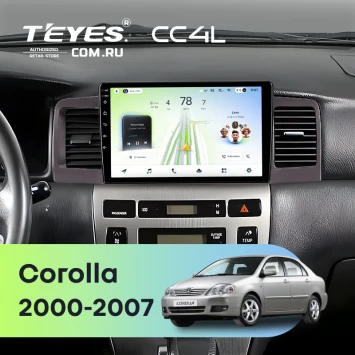 Штатная магнитола Teyes CC4L 6/64 с DTS Toyota Corolla 120 (2000-2007) (коричневая) F1