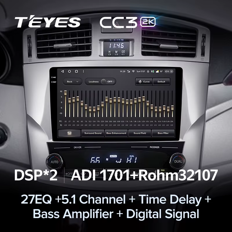 Штатная магнитола Teyes CC3 2K 4/64 Toyota Avalon 3 XX30 (2010-2012) F2