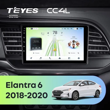 Штатная магнитола Teyes CC4L 6/64 с DTS Hyundai Elantra 6 (2018-2020) Тип-B