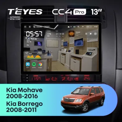 Штатная магнитола Teyes CC4 Pro 8/128 Kia Mohave (2008-2016) (13")