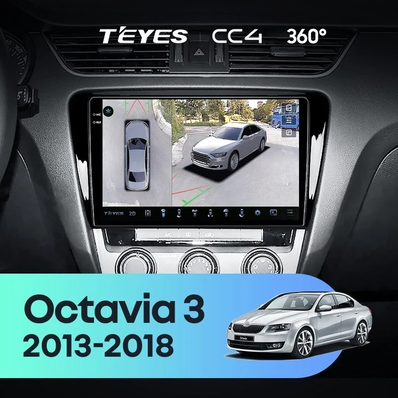 Штатная магнитола Teyes CC4 360 6/64 Skoda Octavia 3 A7 (2013-2018) Тип-B