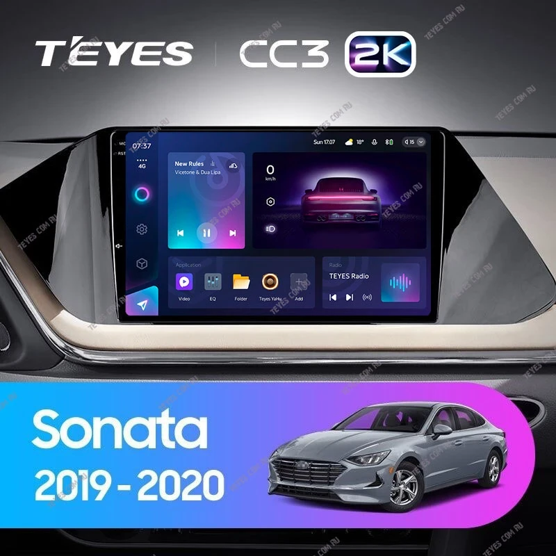 Штатная магнитола Teyes CC3 2K 6/128 Hyundai Sonata DN8 (2019-2020) Тип-A