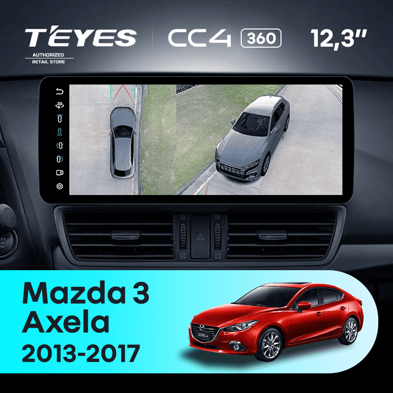 Штатная магнитола Teyes CC4 12.3" 360 6/64 Mazda Axela 3 (2013-2017) Тип-B Правый руль