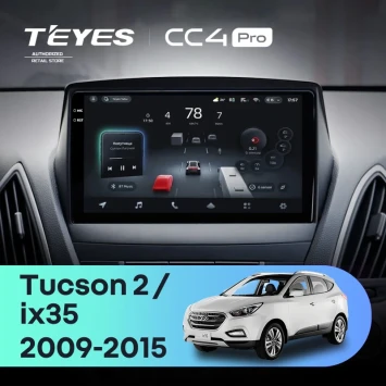 Штатная магнитола Teyes CC4 Pro 8/128 Hyundai ix35 (2009-2015) (Tucson 2) Тип-AB