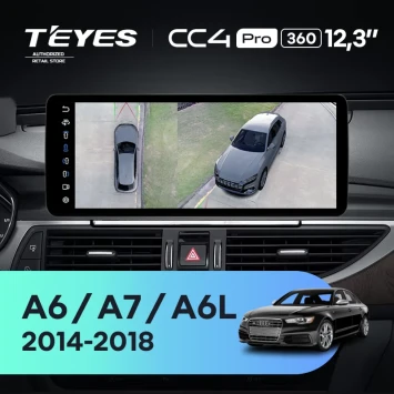 Штатная магнитола Teyes CC4 Pro 12.3" 360 8/128 Audi A6 C7 4 A6L (MHI2 System) (2014-2018)