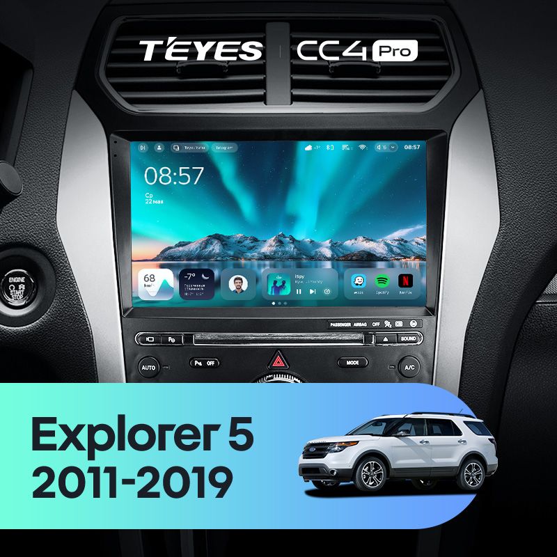 Штатная магнитола Teyes CC4 Pro 12/256 Ford Explorer 5 (2011-2019) Тип-B