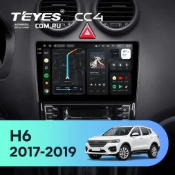 Штатная магнитола Teyes CC4 6/64 GREAT WALL Hover Haval H6 (2017-2019) (0din)