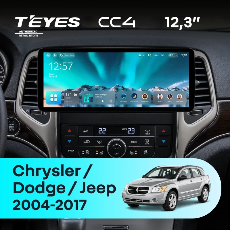 Штатная магнитола Teyes CC4 12.3" 8/128 Jeep Commander (2006-2010)
