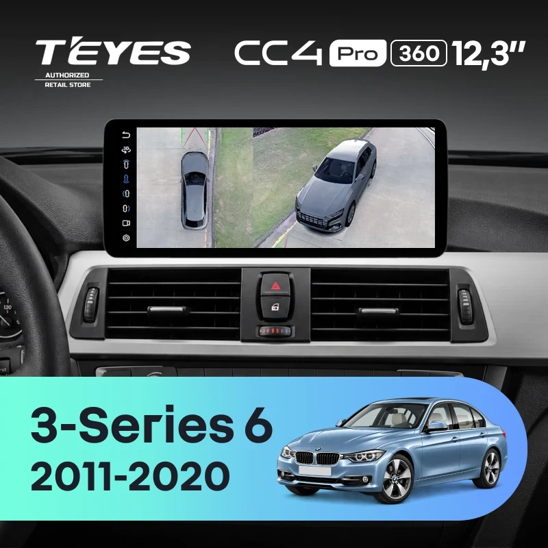 Штатная магнитола Teyes CC4 Pro 12.3" 360 12/256 BMW 3-Series 6 F30 F31 (EVO) (2011-2020)