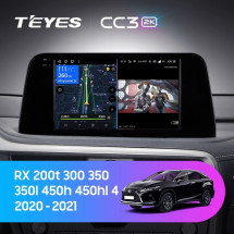 Штатная магнитола Teyes CC3 2K 4/32 Lexus RX200t RX300 RX350 RX350l RX450h RX450hl AL20 IV (2015-2021)