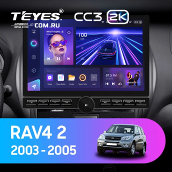 Штатная магнитола Teyes CC3 2K 6/128 Toyota RAV4 2 CA20 CA20W XA20 (2003-2005) F4 (13&quot; с кнопками)