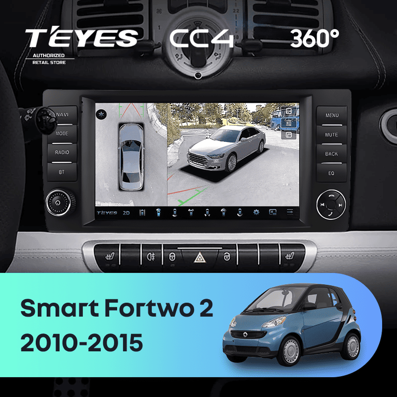 Штатная магнитола Teyes CC4 360 6/64 Mercedes-Benz Smart Fortwo 2 (2010-2015) F2
