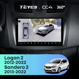 Штатная магнитола Teyes CC4 360 6/64 Renault Logan 2 (2012-2022) F1