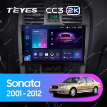 Штатная магнитола Teyes CC3 2K 6/128 Hyundai Sonata EF рестайлинг (2001-2012)