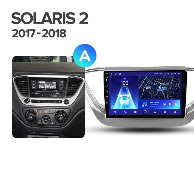 Переходная рамка Hyundai Solaris 2 (2017-2020) F1 Тип-B (9&quot;)