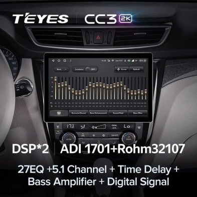 Штатная магнитола Teyes CC3 2K 6/128 Nissan X-Trail 3 T32 (2013-2022) F2 Тип-AВ (13")