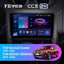 Штатная магнитола Teyes CC3 2K 360 6/128 Renault Duster 1 (2010-2015)
