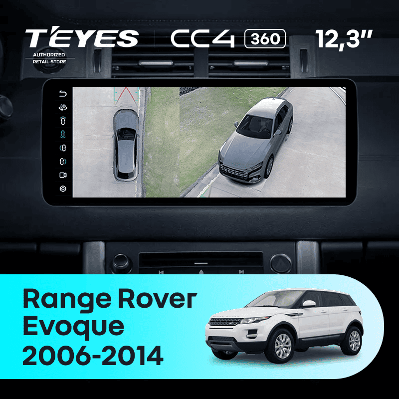 Штатная магнитола Teyes CC4 12.3" 360 8/128 Land Rover Range Rover Evoque (2011-2018) Тип-B
