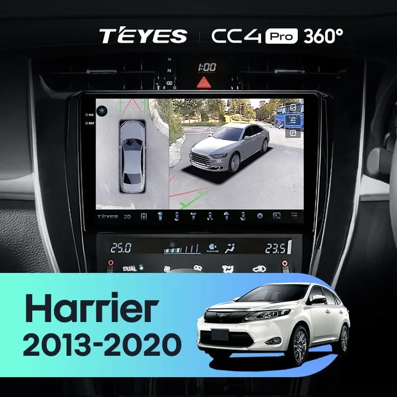Штатная магнитола Teyes CC4 Pro 360 8/128 Toyota Harrier XU60 (2013-2020) F1