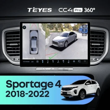 Штатная магнитола Teyes CC4 Pro 360 12/256 Kia Sportage 4 QL (2018-2022) Тип-B (13")