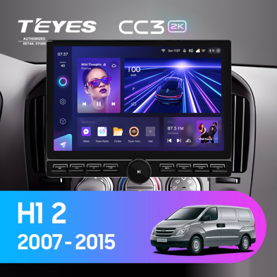 Штатная магнитола Teyes CC3 2K 6/128 Hyundai H1 TQ (2007-2015) F3 (13" с кнопками)