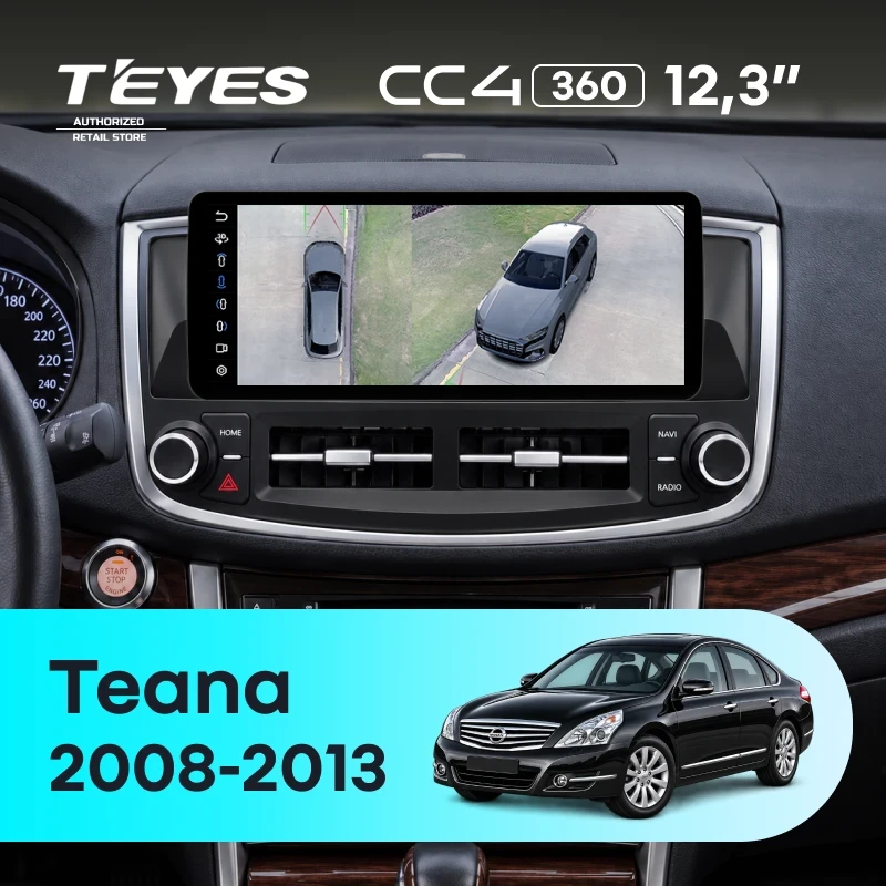 Штатная магнитола Teyes CC4 12.3" 360 8/128 Nissan Teana J32 (2008-2013)
