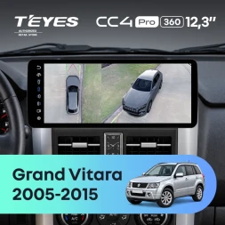 Штатная магнитола Teyes CC4 Pro 12.3" 360 12/256 Suzuki Grand Vitara 3 (2005-2015) (авто с кнопками на руле)