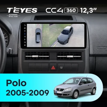 Штатная магнитола Teyes CC4 12.3" 360 8/128 Volkswagen Polo Mk4 (2005-2009)