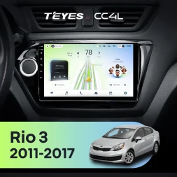 Штатная магнитола Teyes CC4L 6/64 с DTS Kia Rio 3 (2011-2017)