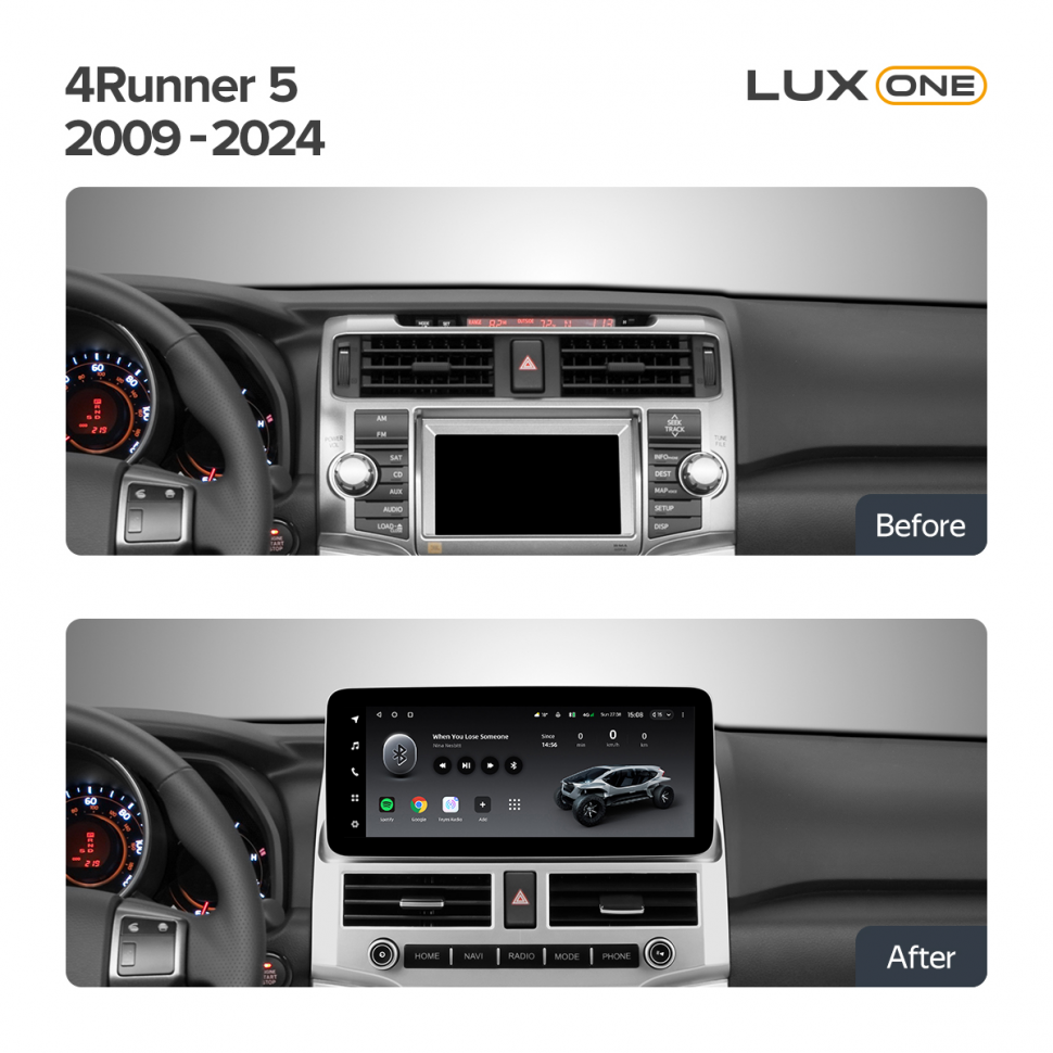 Переходная рамка Toyota 4Runner 5 N280 (2009-2024) (12,3&quot;)