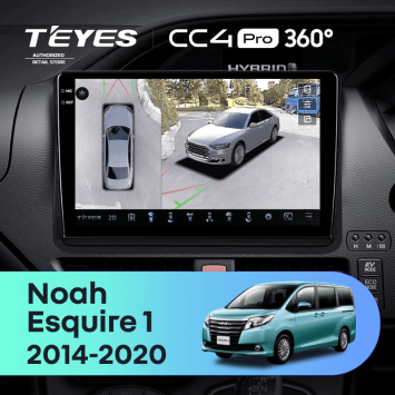 Штатная магнитола Teyes CC4 Pro 360 12/256 Toyota Voxy III R80 (2014-2020) F2 Правый руль