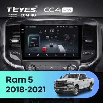 Штатная магнитола Teyes CC4 Pro 8/128 Dodge Ram 4 IV DJ DS (2018-2021) (0din) F1
