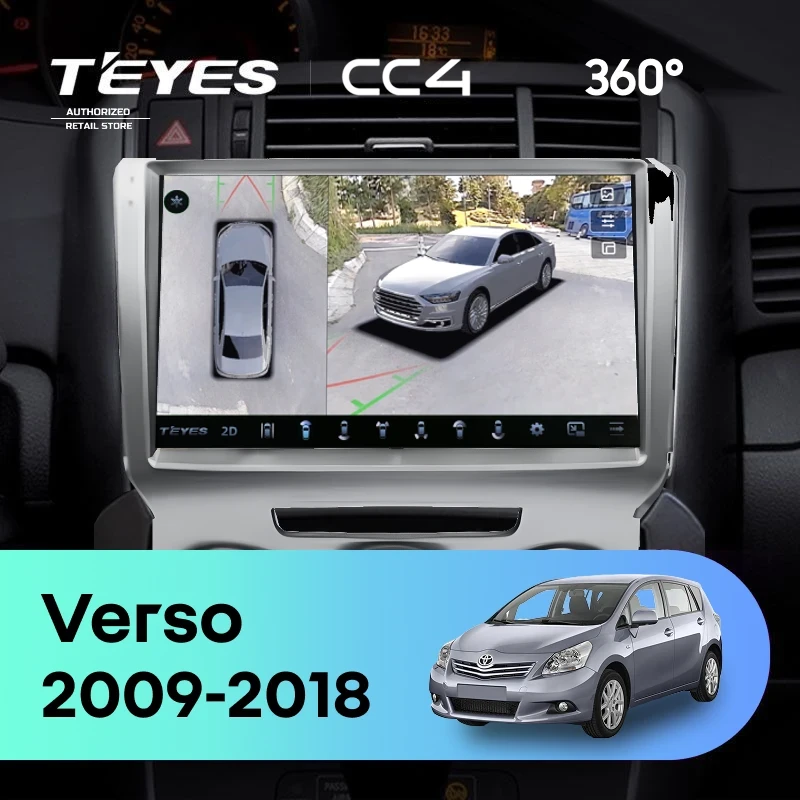 Штатная магнитола Teyes CC4 360 6/64 Toyota Verso R20 (2009-2018) F3