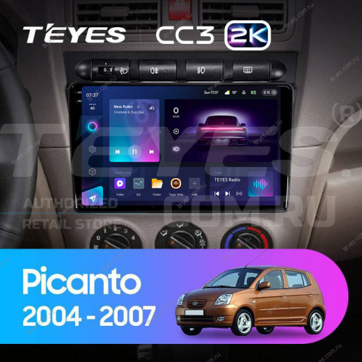 Штатная магнитола Teyes CC3 2K 4/64 Kia Picanto SA Morning (2004-2007) — 