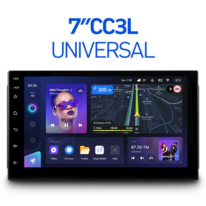 Магнитола Teyes CC3L 4/32 Универсал 7&quot;